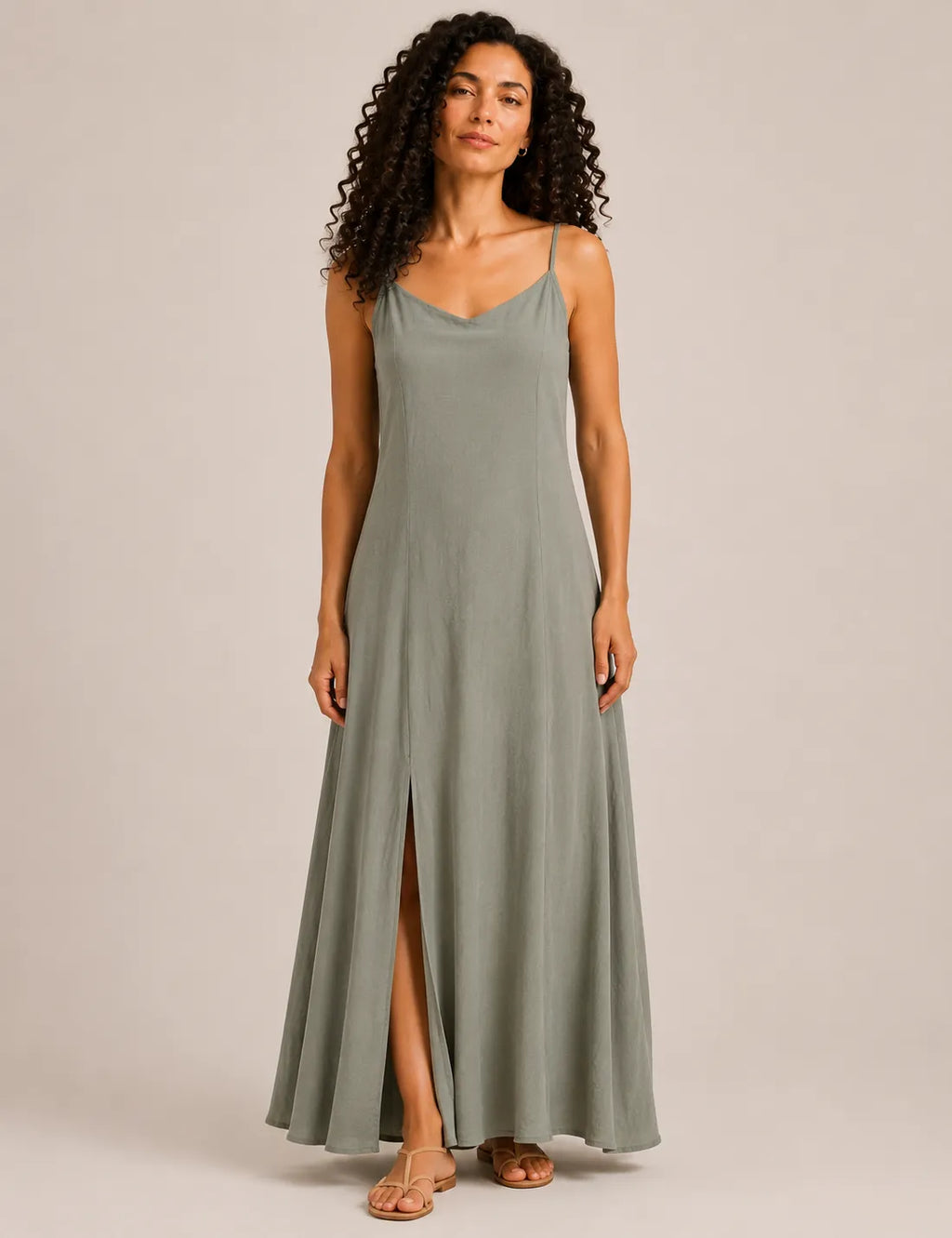 Vestido Maxi Raja Kaki