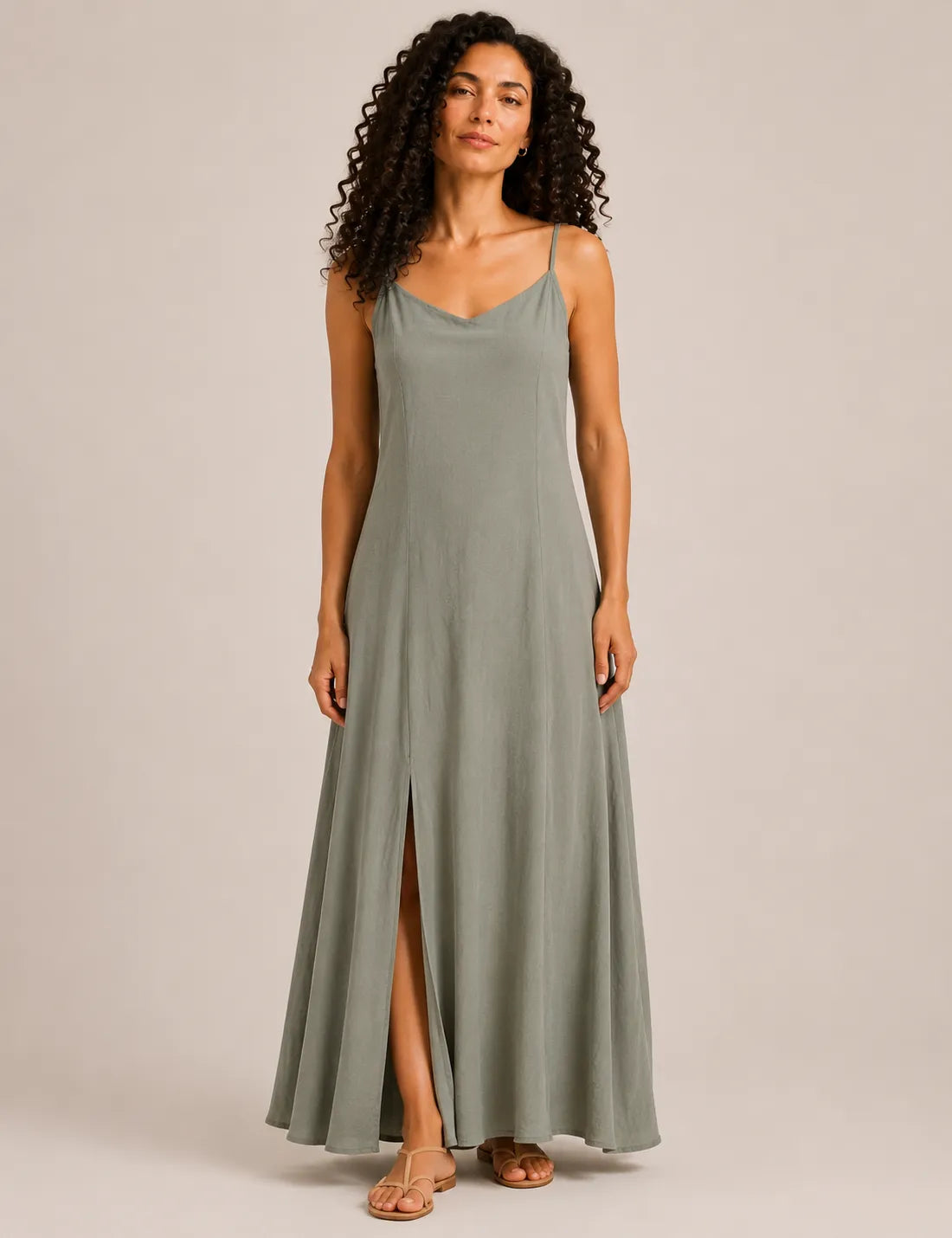 Vestido Maxi Raja Kaki