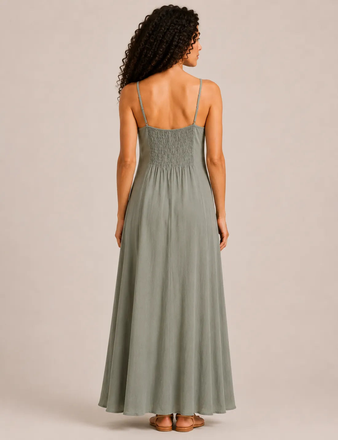 Vestido Maxi Raja Kaki
