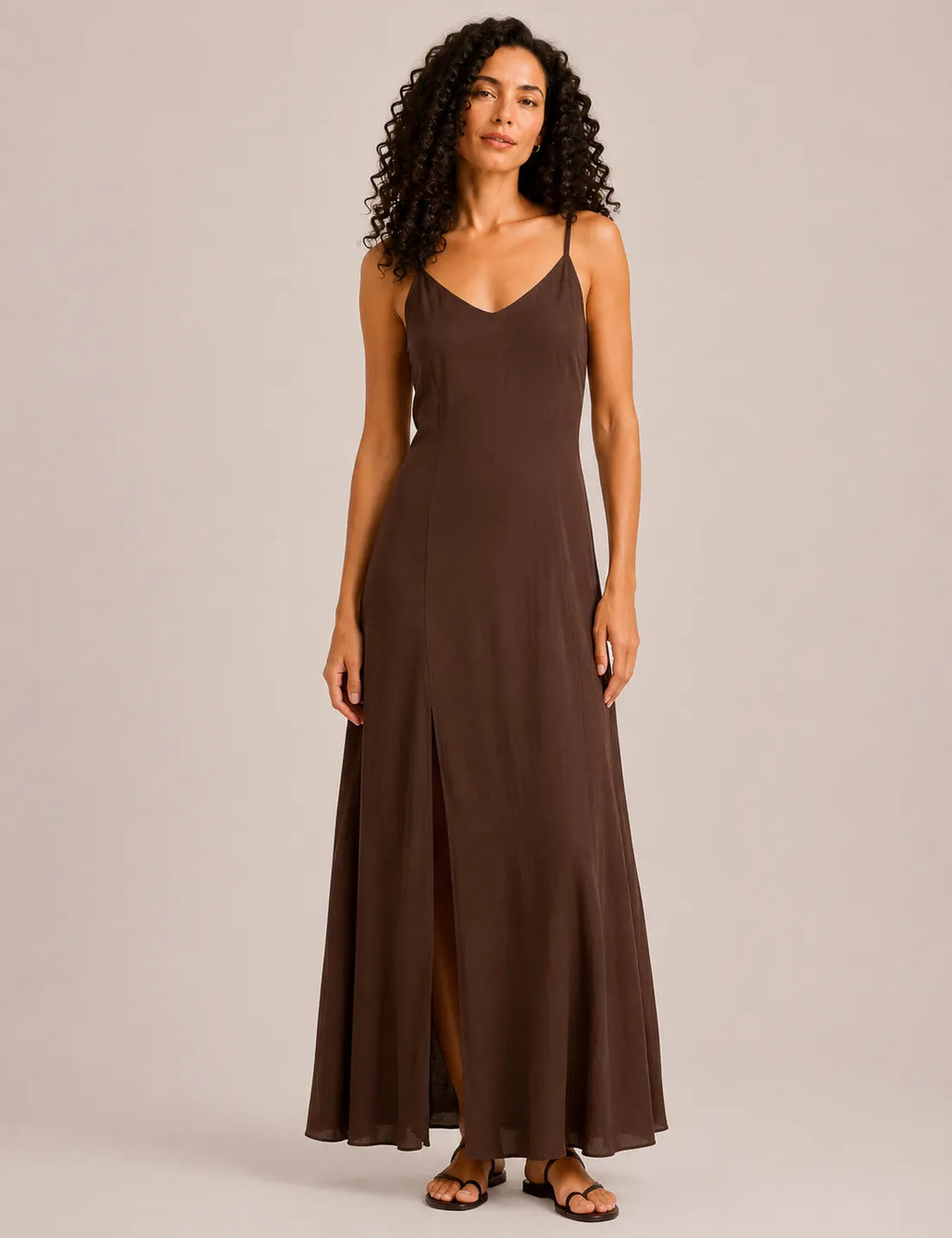 Vestido Maxi Raja Marrón
