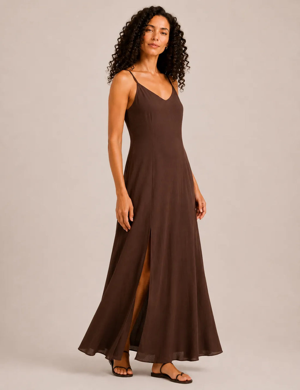 Vestido Maxi Raja Marrón