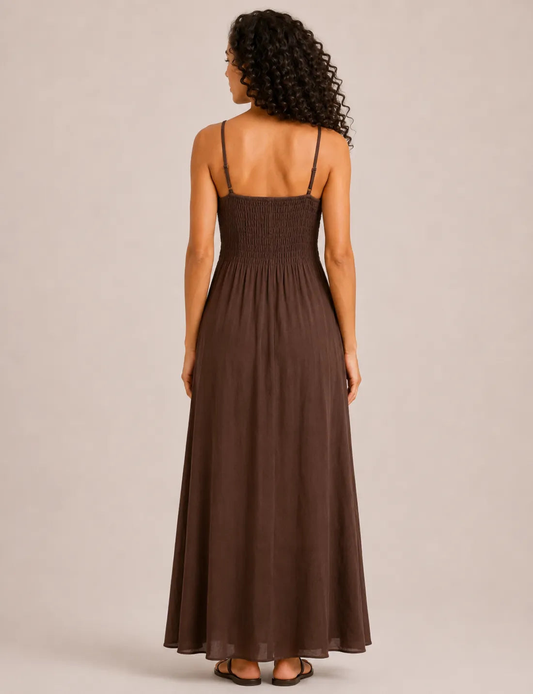 Vestido Maxi Raja Marrón