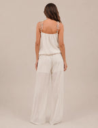 Blusa Fluida Piedras Blanca