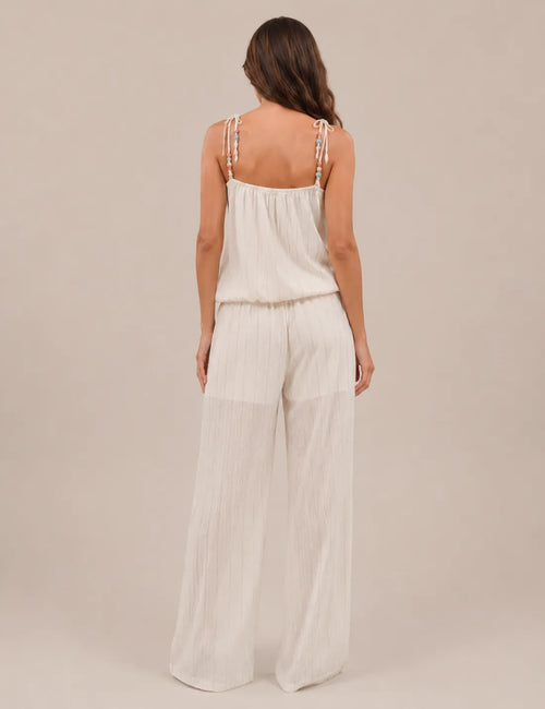 Blusa Fluida Piedras Blanca