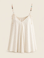 Blusa Fluida Piedras Blanca