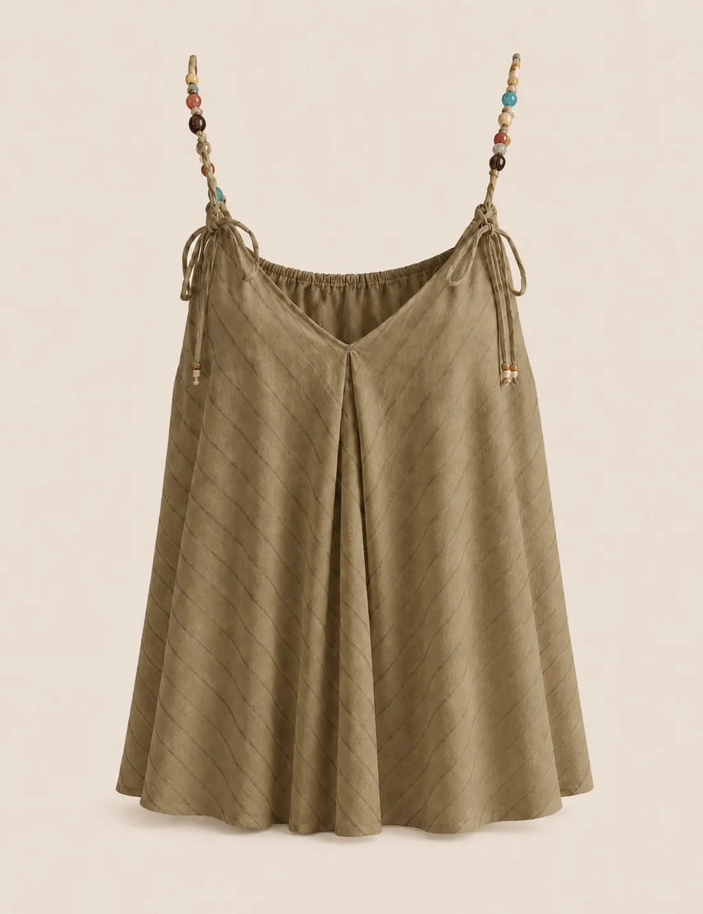 Blusa Fluida Piedras Kaki