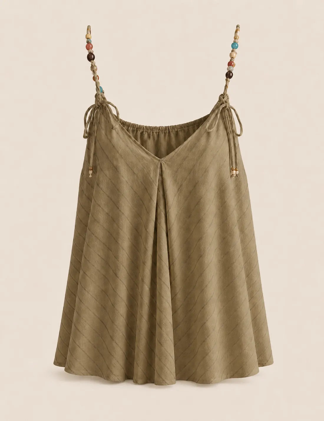 Blusa Fluida Piedras Kaki