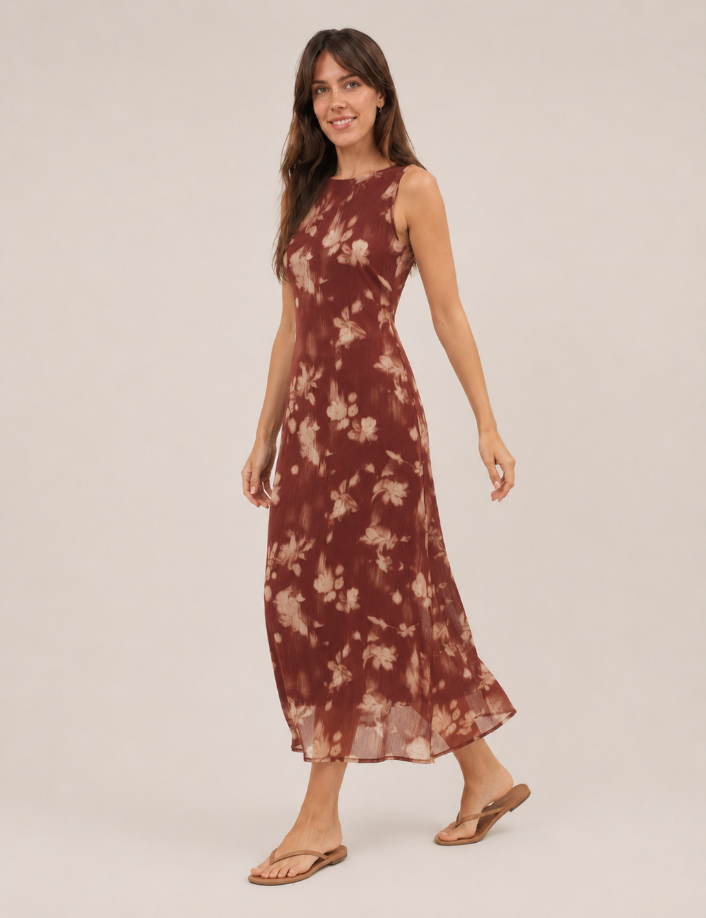 Vestido Gasa Teja