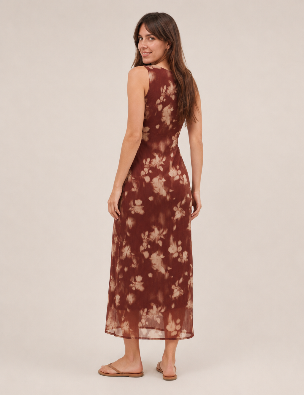 Vestido Gasa Teja
