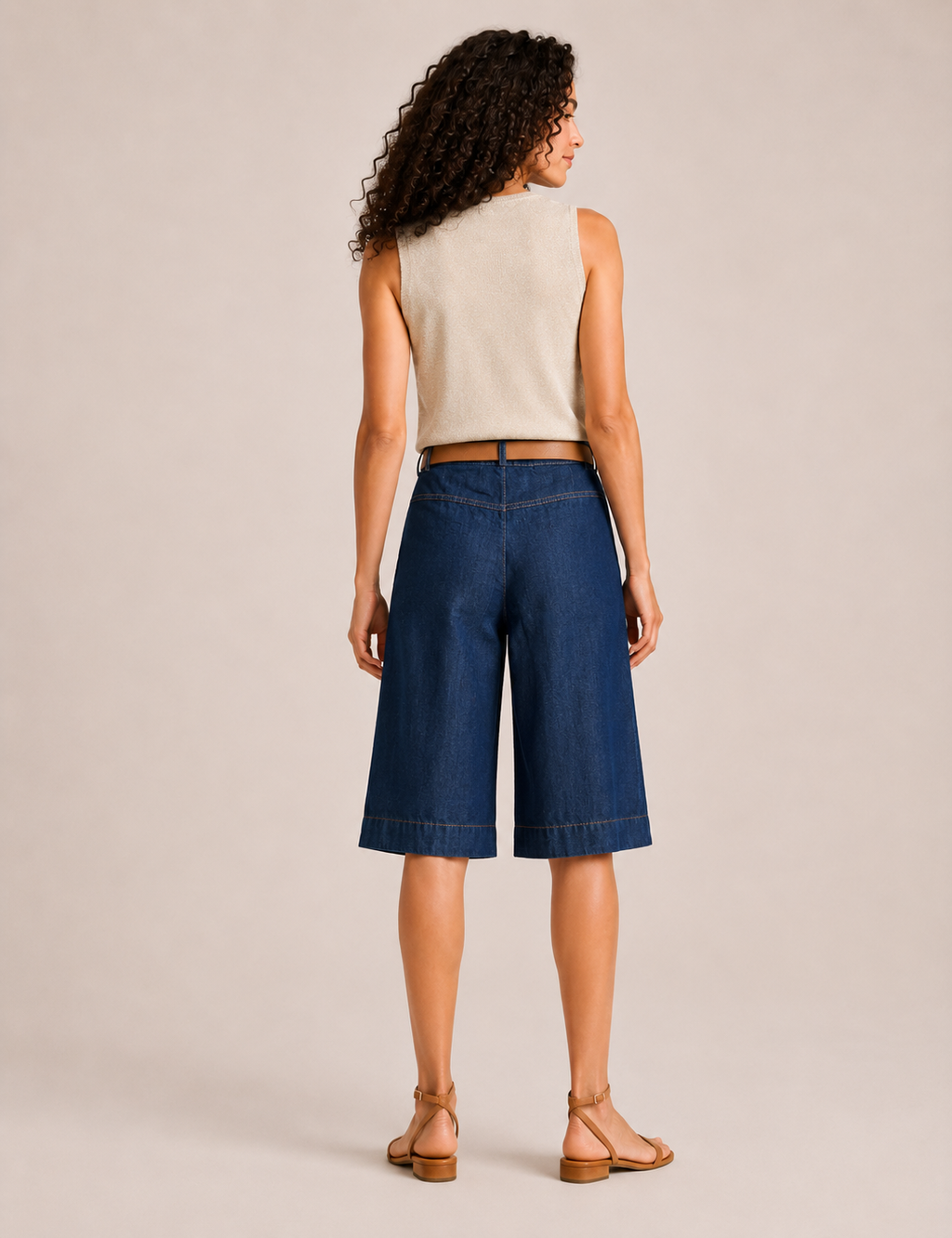 Chaleco Lurex Crema