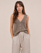 Chaleco Lurex Kaki