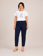 Camiseta Flor Corazón Blanca