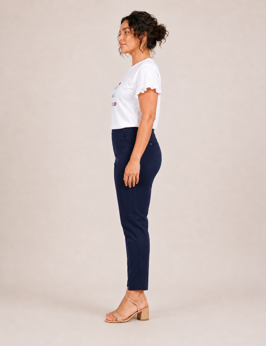 Camiseta Flor Corazón Blanca