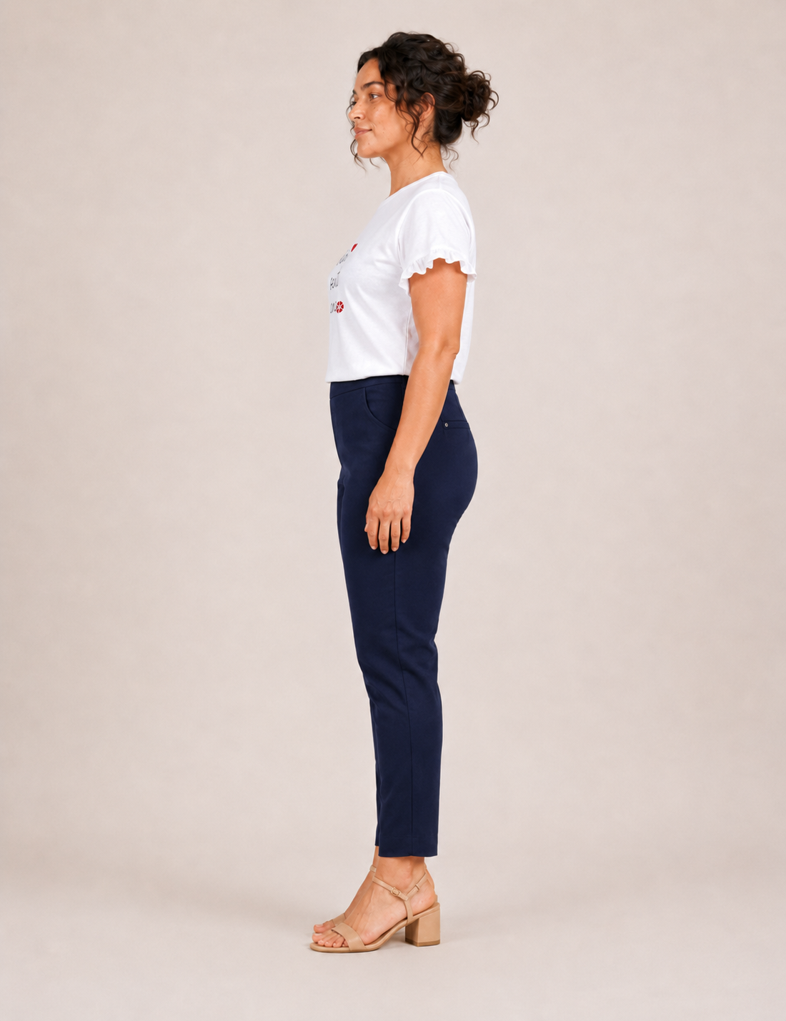 Camiseta Flor Corazón Blanca