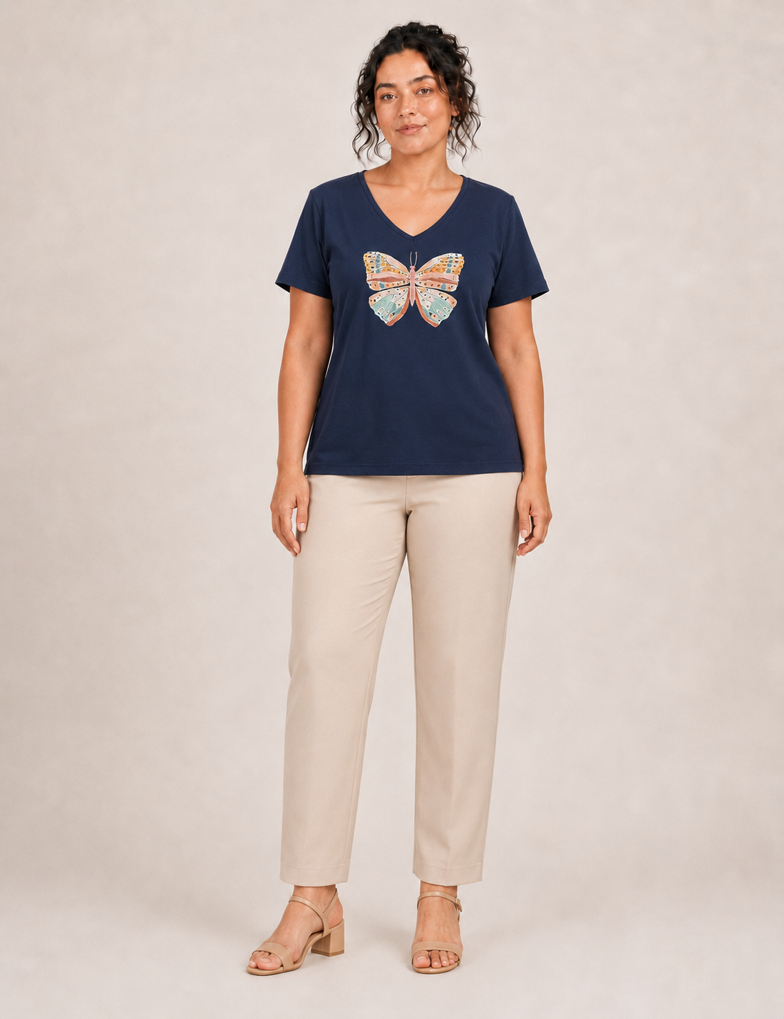 Camiseta Mariposa Marino