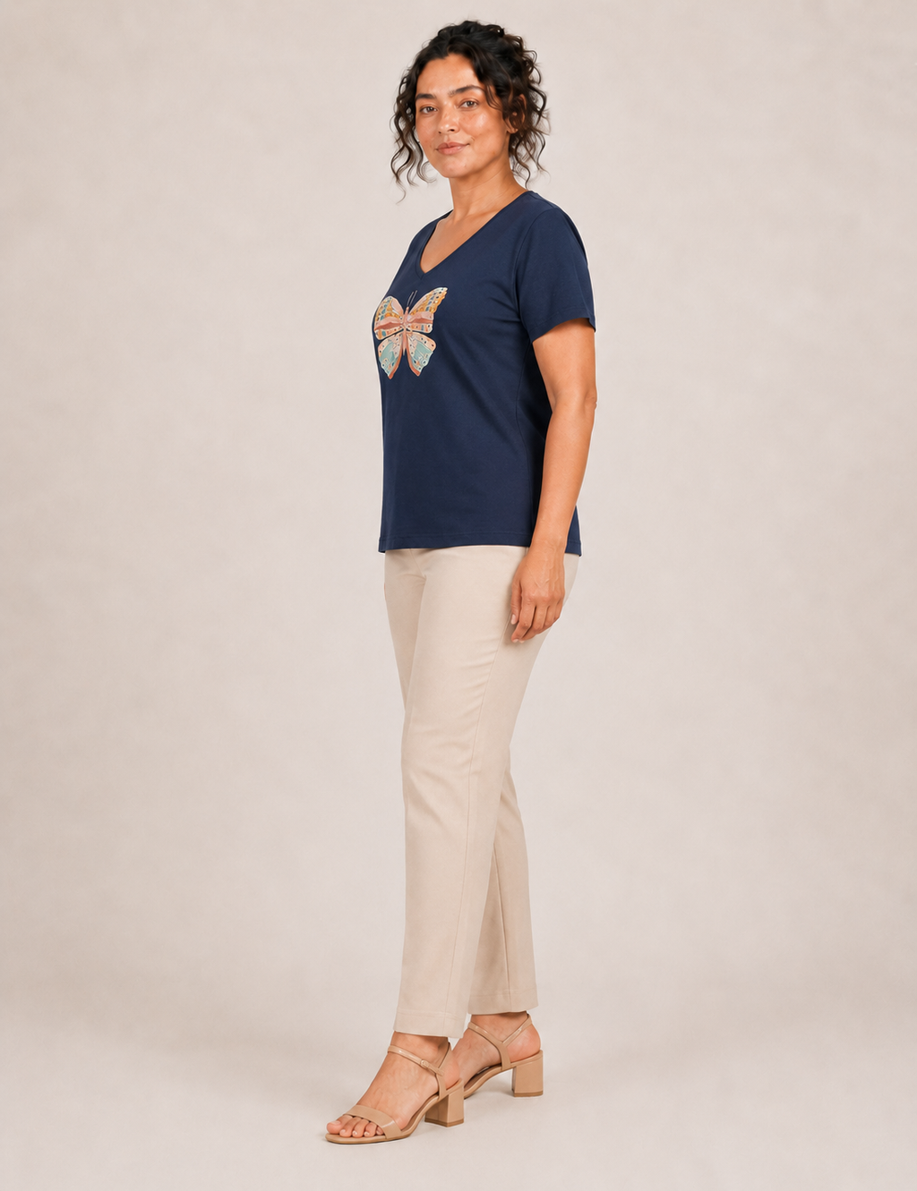 Camiseta Mariposa Marino