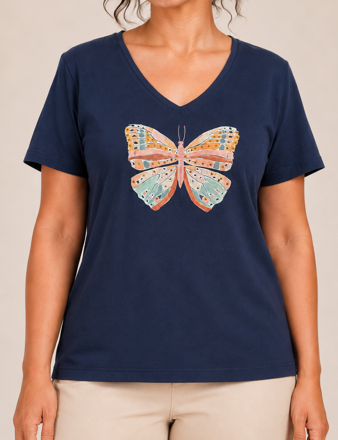 Camiseta Mariposa Marino