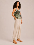 Blusa Estampada Hojas Monstera