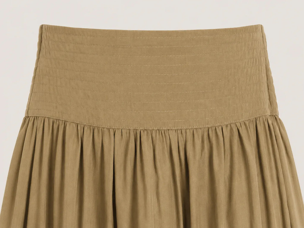 Falda Maxi Cinturilla Kaki