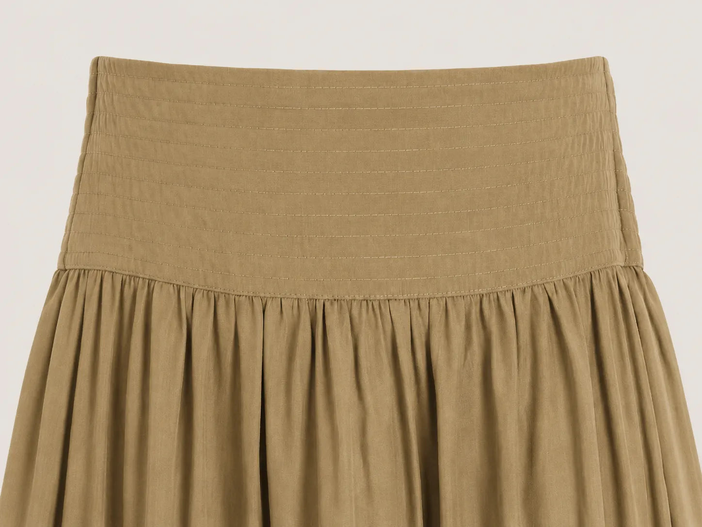 Falda Maxi Cinturilla Kaki