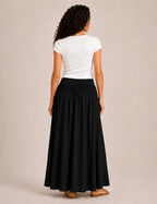 Falda Maxi Cinturilla Negra