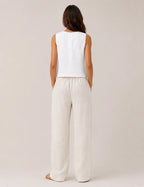 Pantalón Lino Crema
