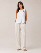 Pantalón Lino Crema