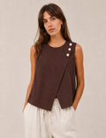 Blusa Cruzada Marrón