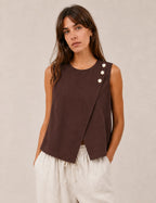 Blusa Cruzada Marrón