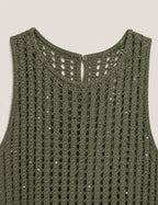 Top Crochet Kaki