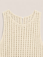 Top Crochet Crema