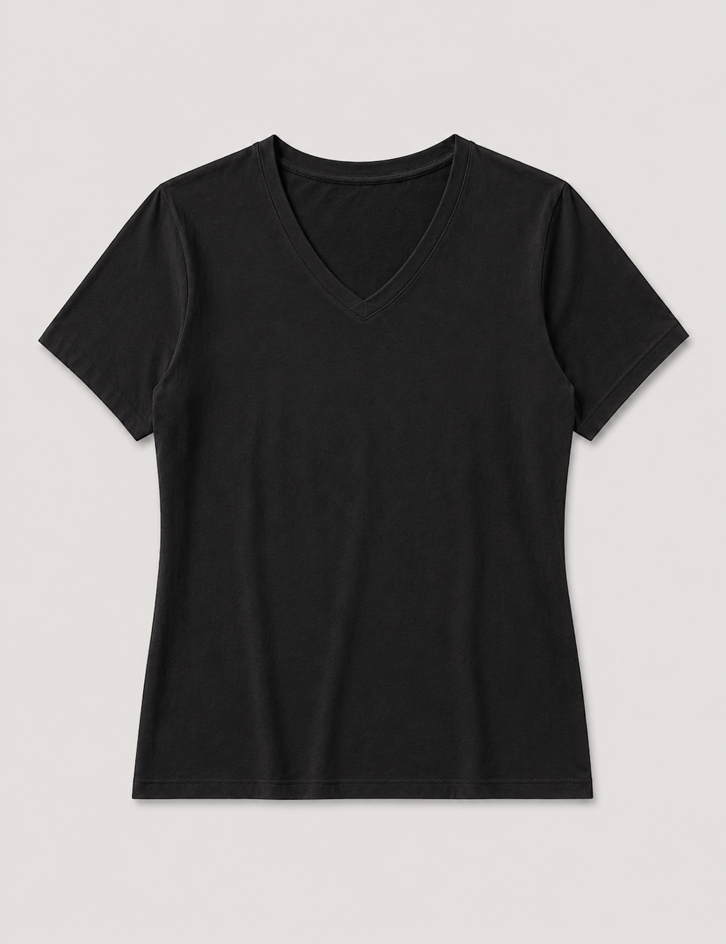 Camiseta Cuello Pico Negra