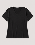 Camiseta Cuello Pico Negra