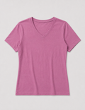 Camiseta Cuello Pico Lavanda