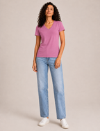 Camiseta Cuello Pico Lavanda