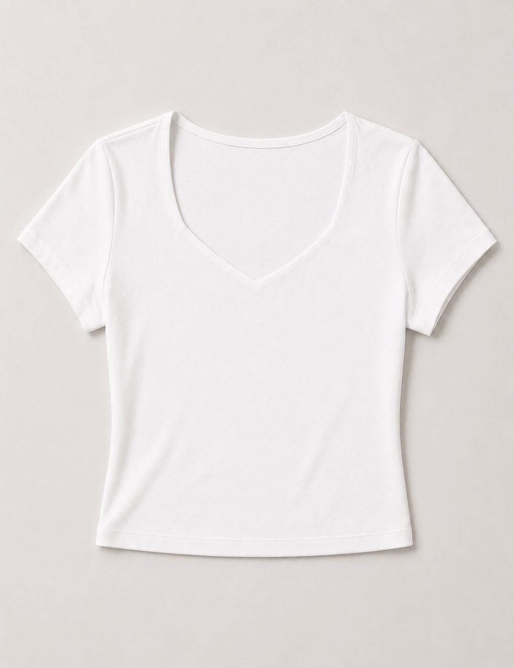 Camiseta Escote V Blanca