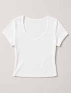 Camiseta Escote V Blanca