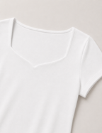 Camiseta Escote V Blanca