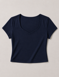 Camiseta Escote V Marino