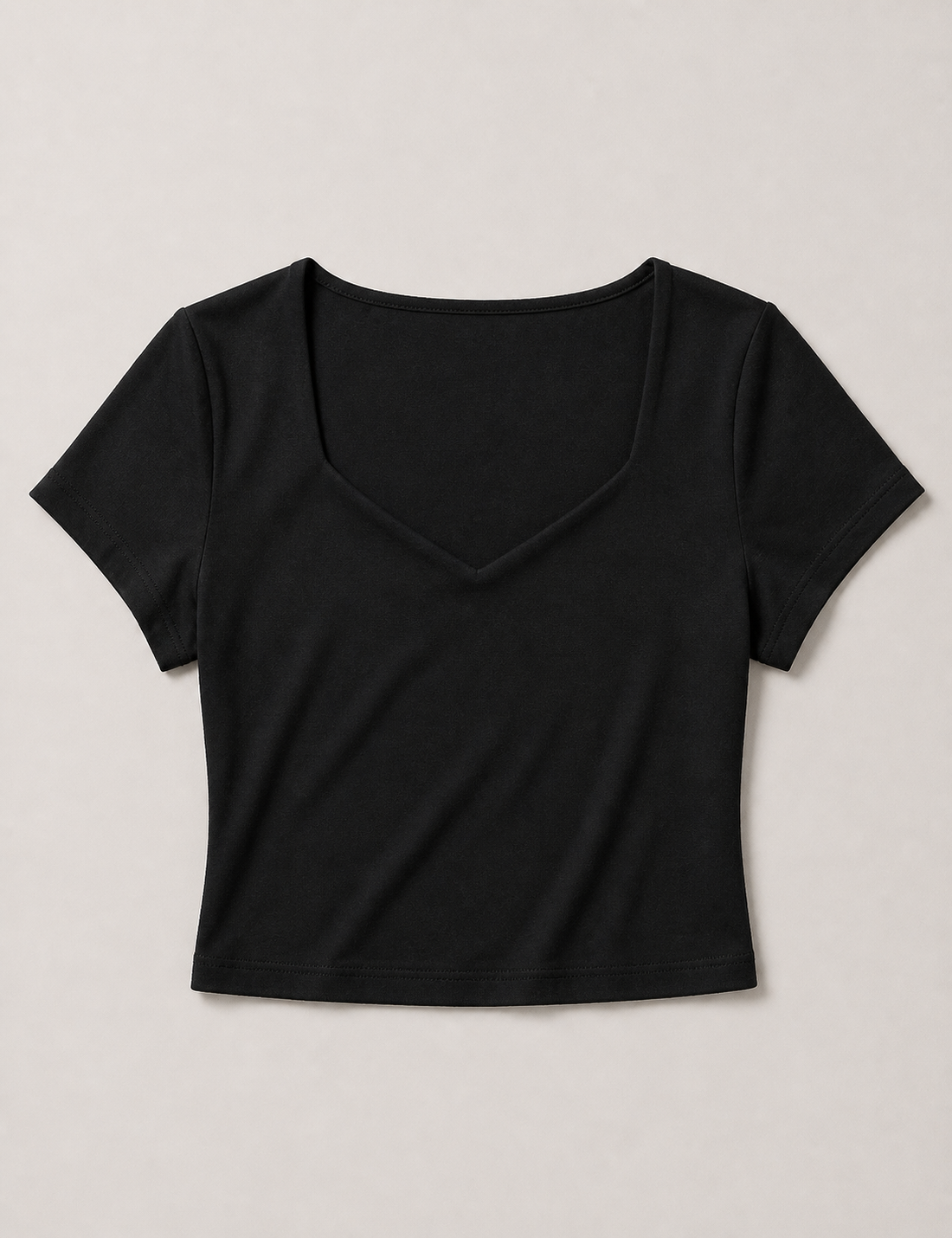 Camiseta Escote V Negra