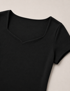 Camiseta Escote V Negra