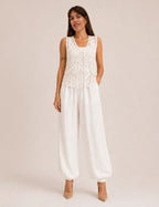 Chaleco Crochet Blanco