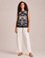 Blusa Bordada Marino