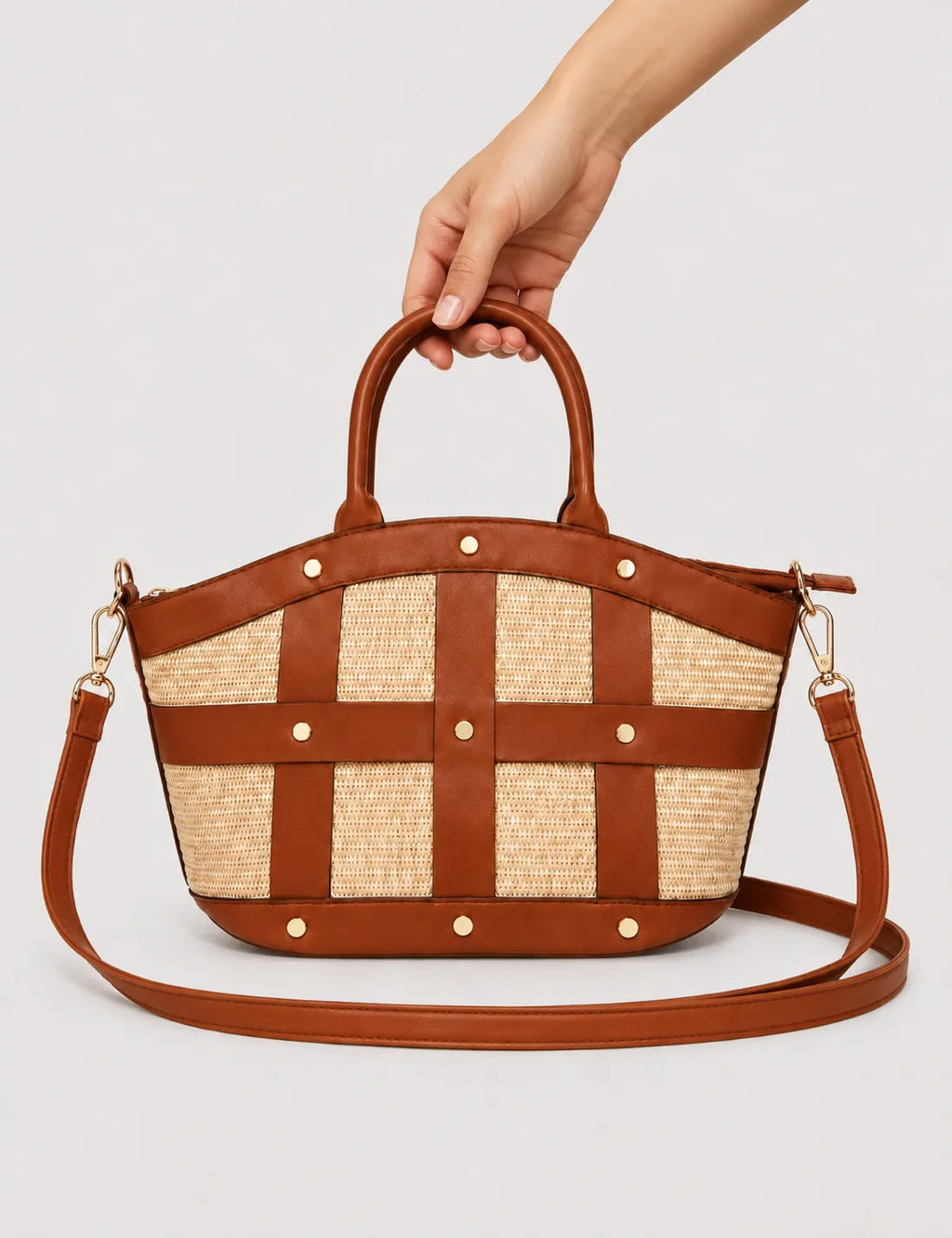 Bolso Rafia Camel