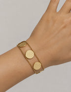Pulsera Círculos Dorados