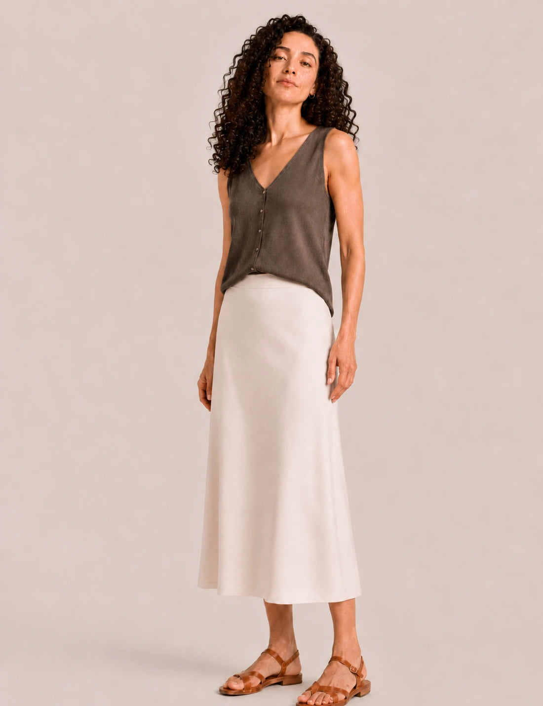 Falda Maxi Crema