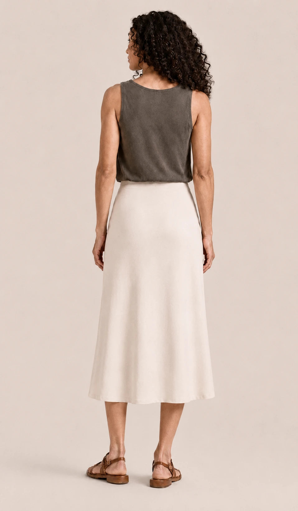 Falda Maxi Crema