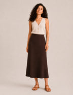 Falda Maxi Marrón