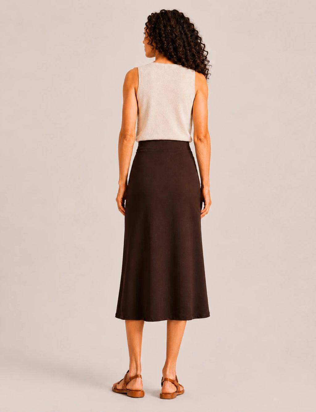 Falda Maxi Marrón
