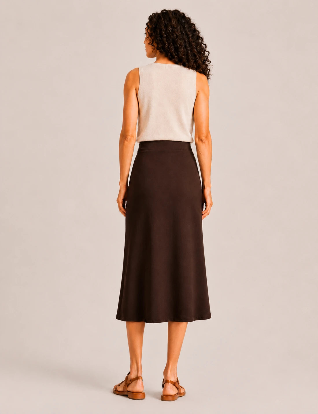 Falda Maxi Marrón